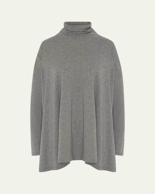 Side Paneled Scrunch-Neck Top (Long Length)